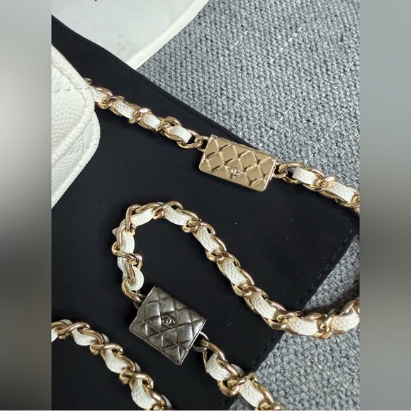 CHANEL CC charms classic wallet on chain caviar leather - Picture 7 of 14